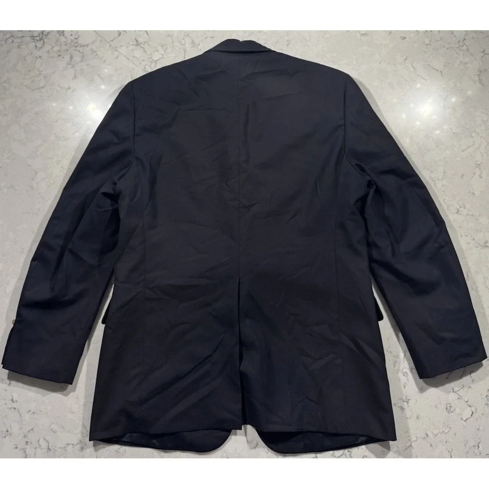VTG H. Freeman & Son Blazer Jacket Mens 41R Navy Blue Wool Nordstrom Made in USA